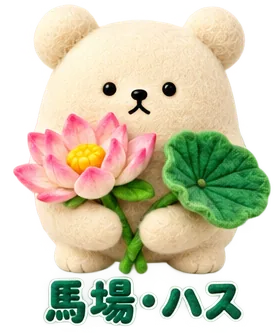 馬場の、ハスのくま