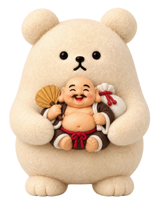 東寺尾の、布袋尊のくま